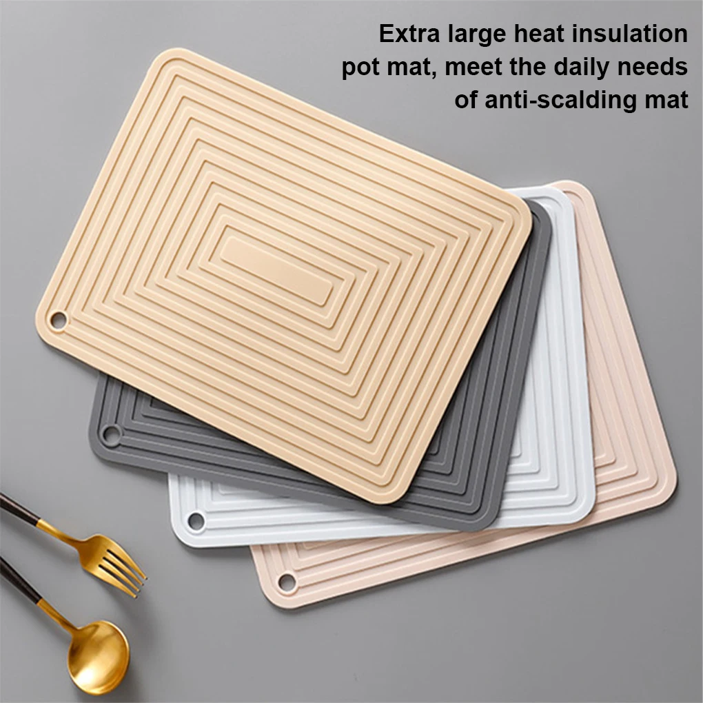 

Silicone Square Dish Drying Mat Heat Resistant Draining Tableware Dishwaser Durable Cushion Pad Dinnerware Table Mat Placemat
