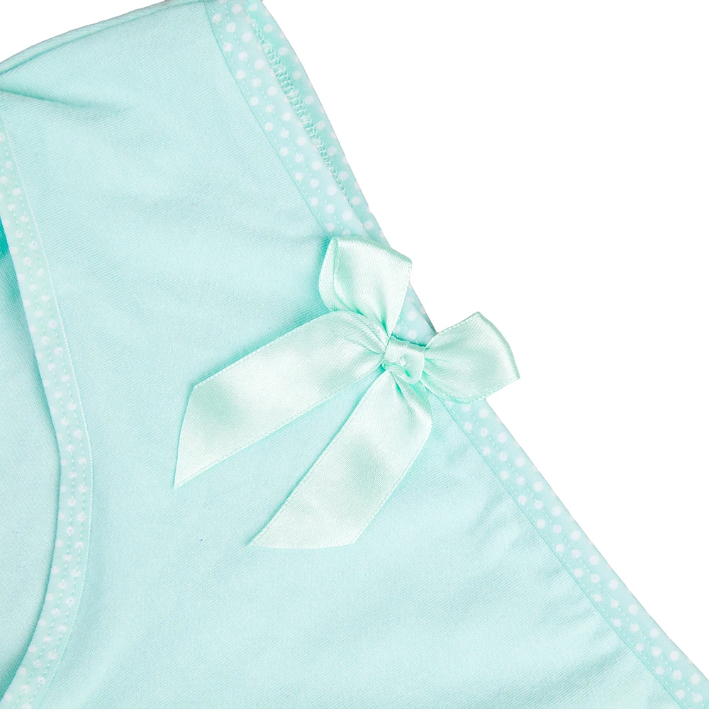 FUNCILAC Women's Briefs Appare Mid Waist Cozy Solid Bow Women Cotton Panties Underwear for Women Plus Size 2xl 3xl 4xl 6 pcs/lot