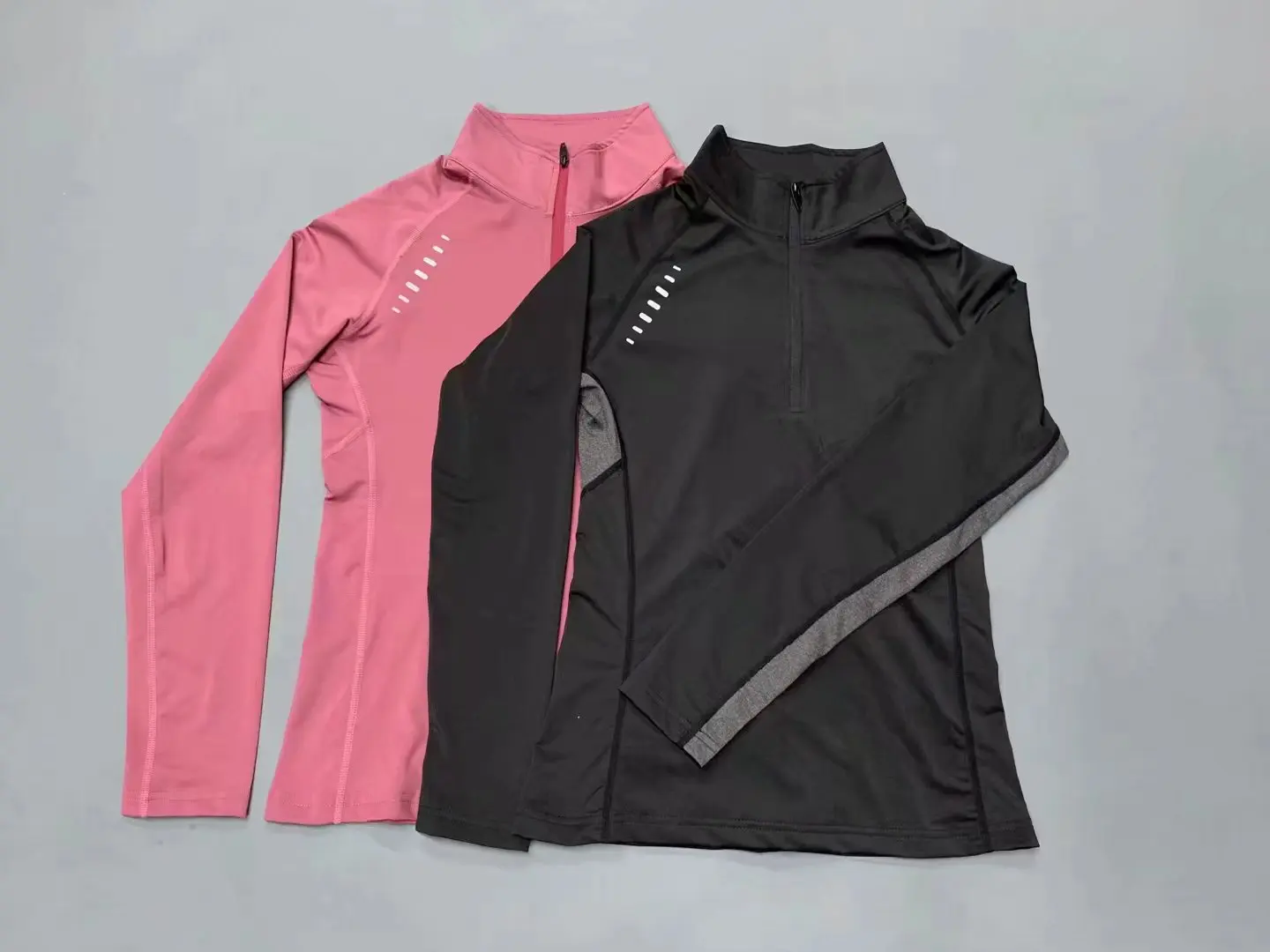 Half zipper fitness clothes women's sports running training yoga clothes long-sleeved stand-up collar jacket elastic slim