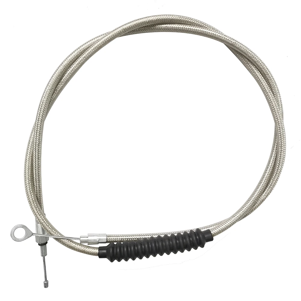 

70-3/4 Inch 180cm Braided Stainless Steel Clutch Cable for Harley-Davidson 87-06 FLT,87-06 FLST,87-06 FXST,87-06 FXSTC