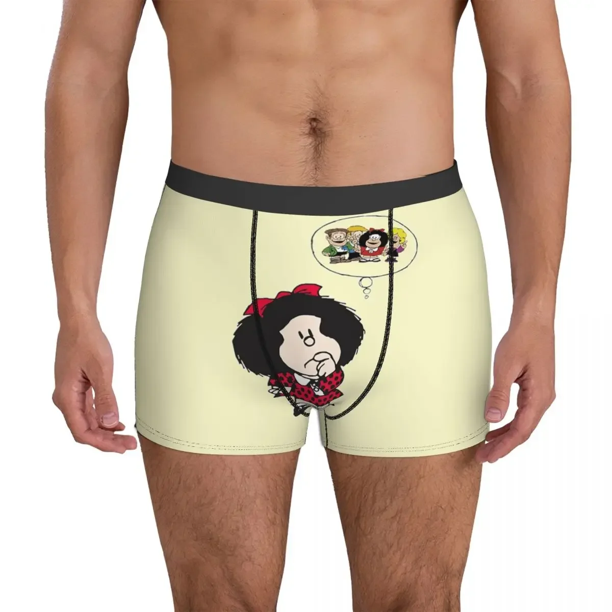 Мужские комиксы Mafalda Quino мультяшное нижнее белье винтажный юмор сексуальные
