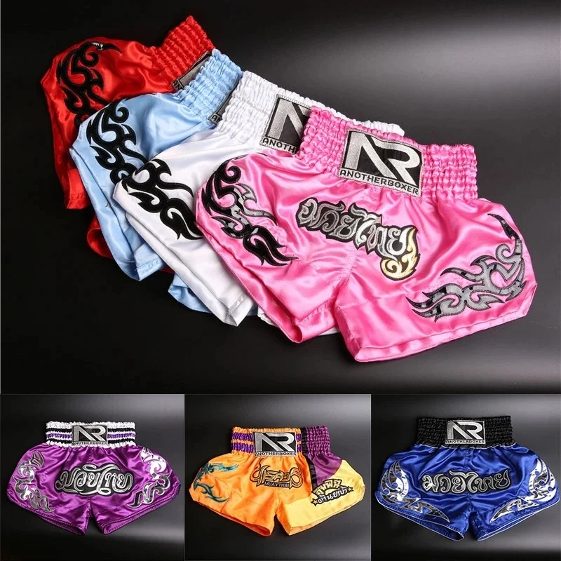 

Мужские боксерские штаны с рисунком MMA шорты для кикбоксинга, шорты для борьбы с грамплом тигром, Муай Тай, шорты для бокса, одежда, детские шорты Sanda