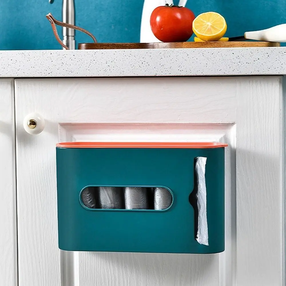 

Creative Garbage Bag Hanging Removable Hidden Trash Bags Dispenser Storage Rack Storage Box Plastic Bag Holder
