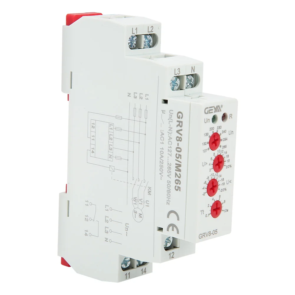 

GRV8-05 3-Phase Voltage Monitoring Relay Phase Sequence Phase Failure Protection M265 Voltage Voltage Voltage Voltage Voltage