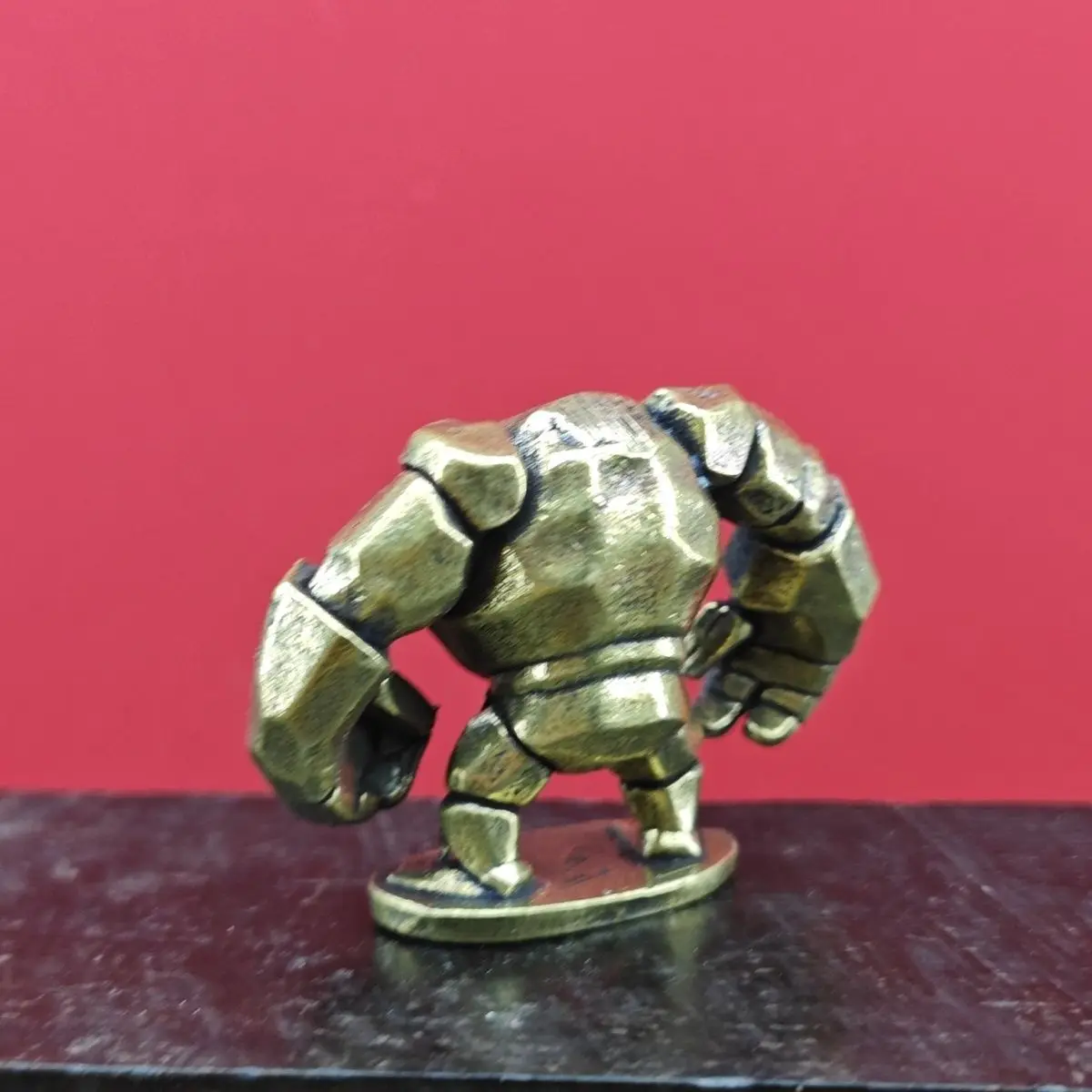 Латунная статуя Golem Gargoyle, инфракусная миниатюрная каменная мужская медная мини-статуэтка, украшение, подарок 30x40 мм (art.: 3920d35fbef03) - 3920d35fbef03