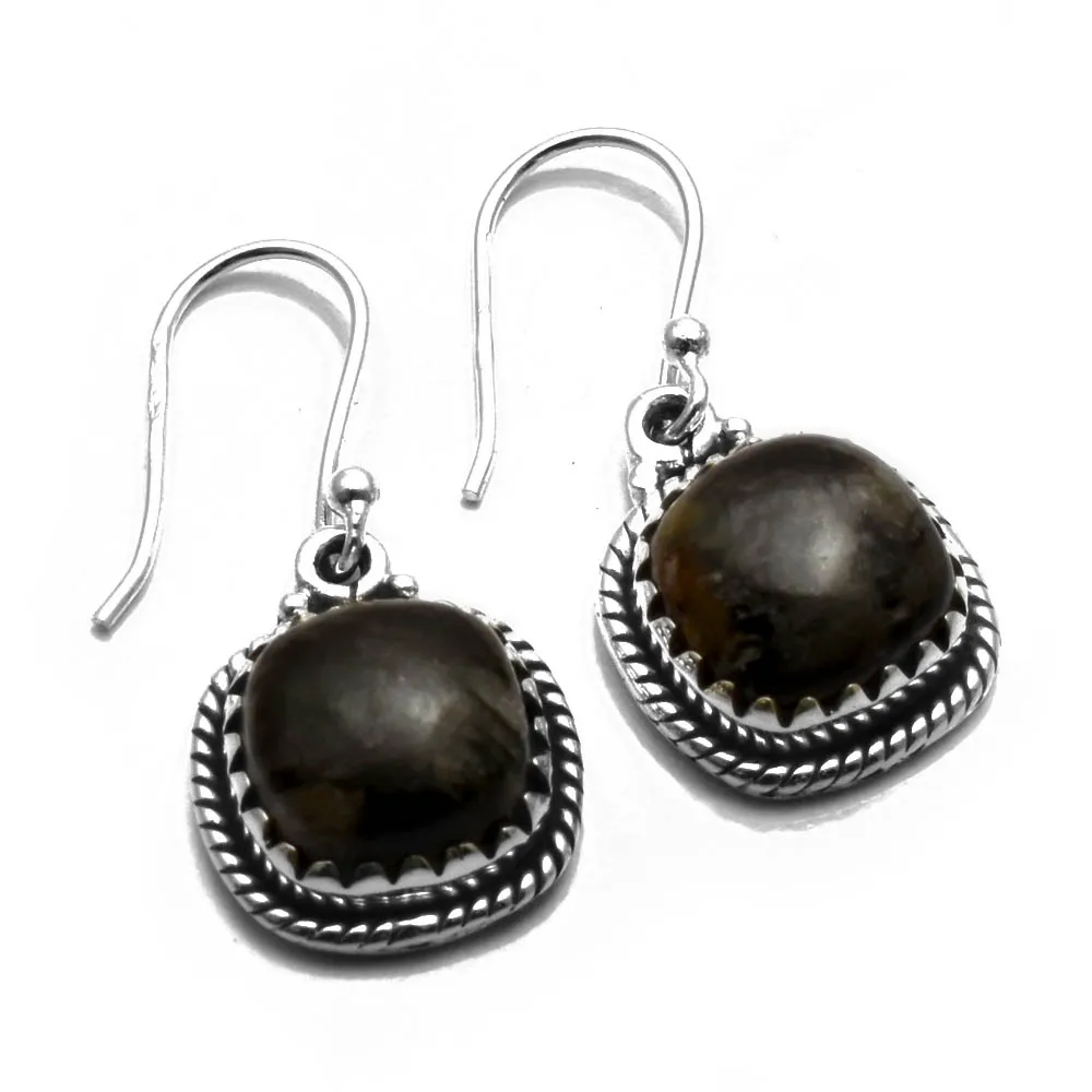 

Genuine Jasper 925 Sterling Silver Earrings, 28 mm, AE2761