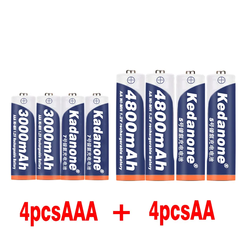 

2020 NEW 1.2V 4800mAh NI MH AA Rechargeable Batteries+AAA battery 3000 mAh Rechageable battery NI-MH 1.2 V AAA battery