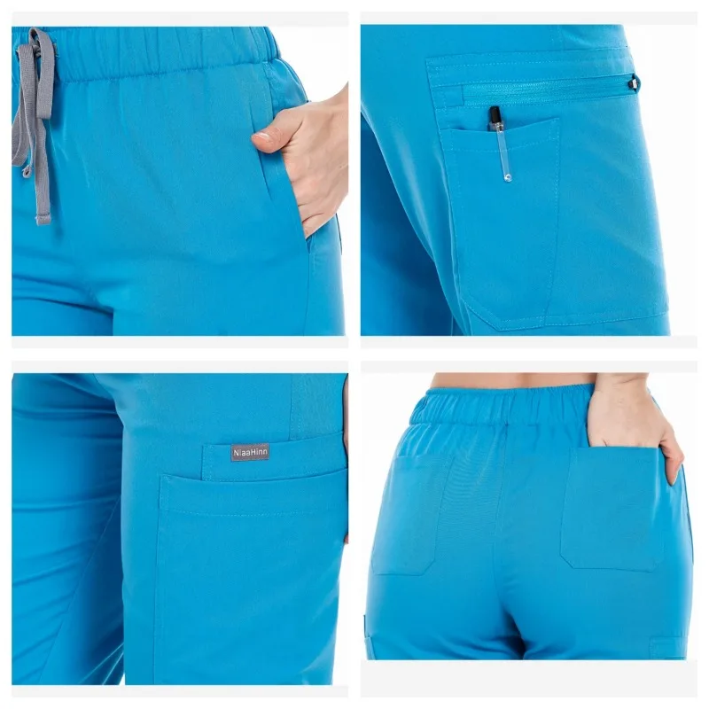 Медицинский скраб унисекс удобная повседневная стильная полиэстеровая тканевая