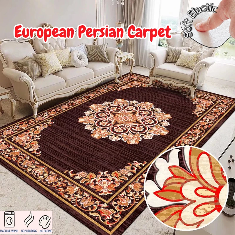 

Retro European Carpets for Living Room Decoration Absorbent Bedroom Rug Non-slip Floor Mats 2x4m Large Area Rugs Entry Door Mat