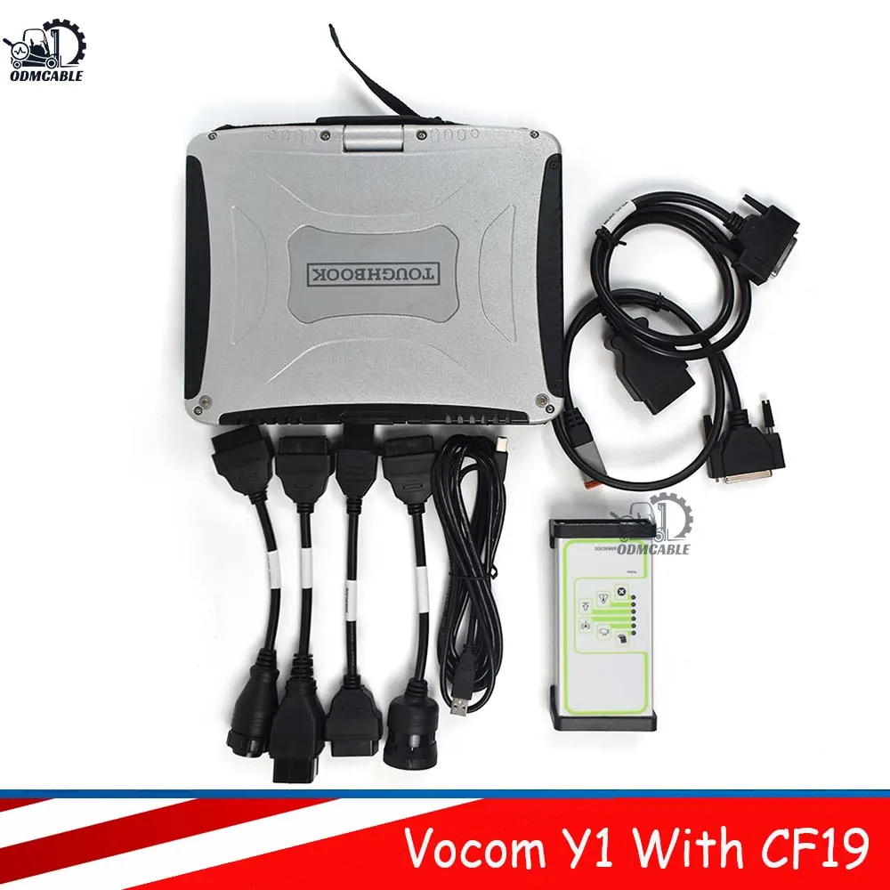 

With Cf19 Laptop With Xtruck y1 Heavy Duty Truck Diagnosis Scanner For Volvo Vocom 88890300 Tech Tool Ptt v2.8 SSD