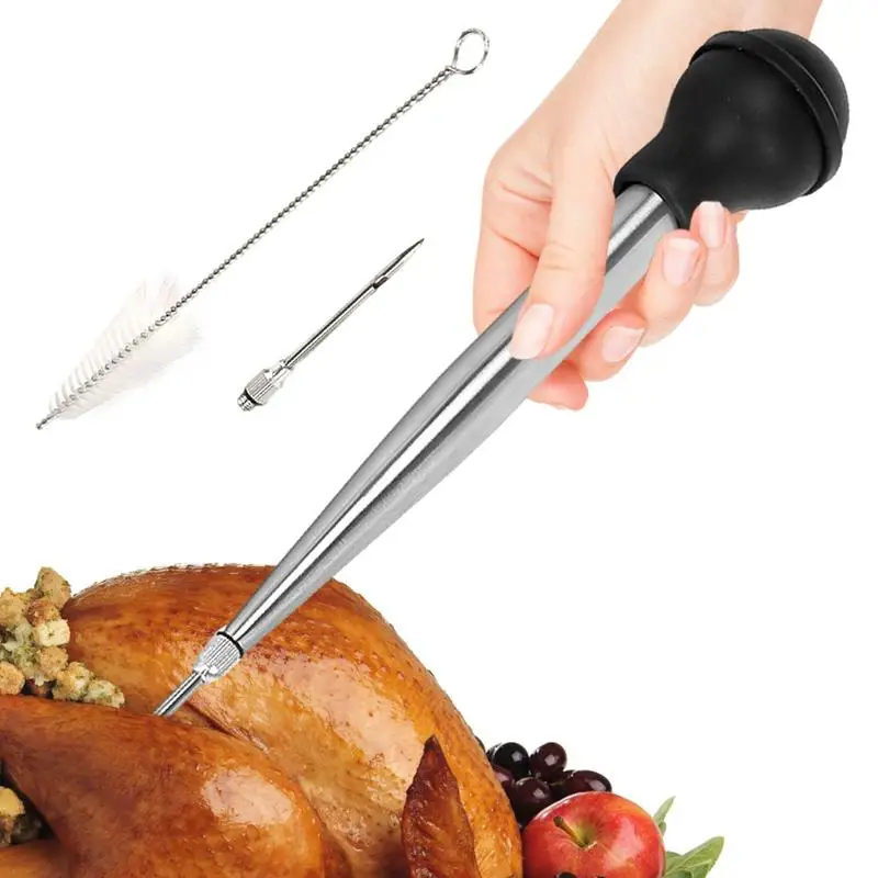 

Turkey Baster Stainless Steel Turkey Baster Home Baking Kitchen Tool With Detachable Round Bulb And Cleaning Brush Machine