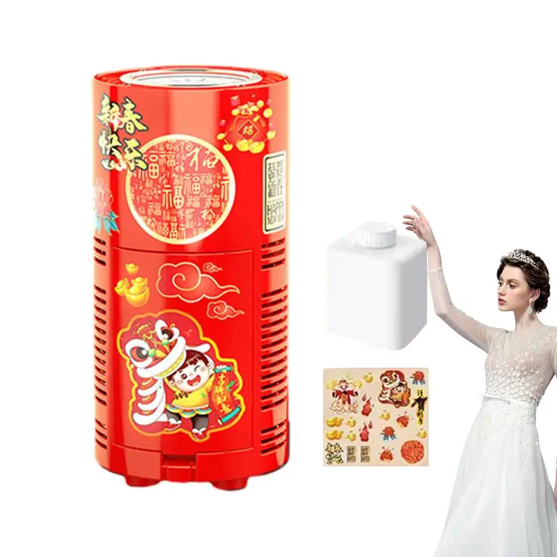 Креативная Новогодняя пузырьковая машина в виде фейерверка красная сетка для