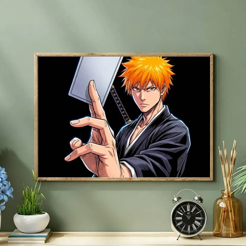 Фото B-BLEACH K-Kurosaki Ichigo Настраиваемый HD-постер для стен с самоклеящейся водонепроницаемой основой №5