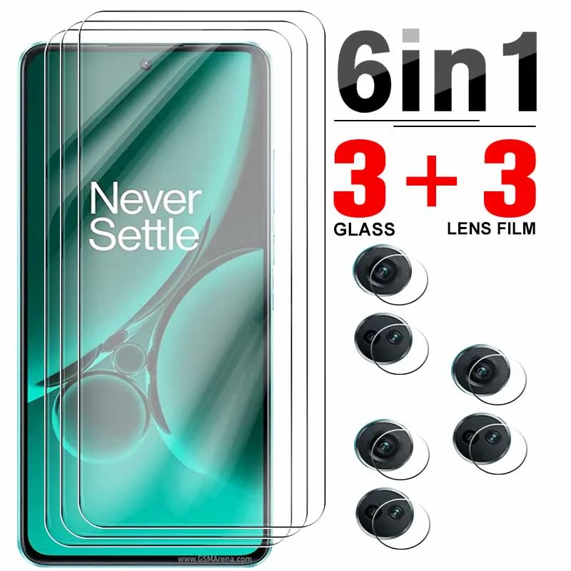 

6in1 Tempered Glass For OnePlus Nord CE3 CE 3 5G Screen Protectors One Plus NordCE3 Camera Lens Protective Glass Film 6.7Inches