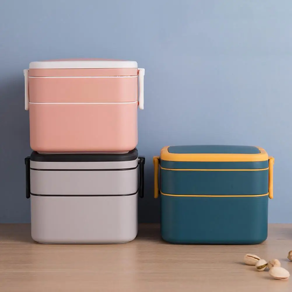 

Bento Case Wonderful No Odor Bento Box Double-layer Smooth Edges Lunch Box