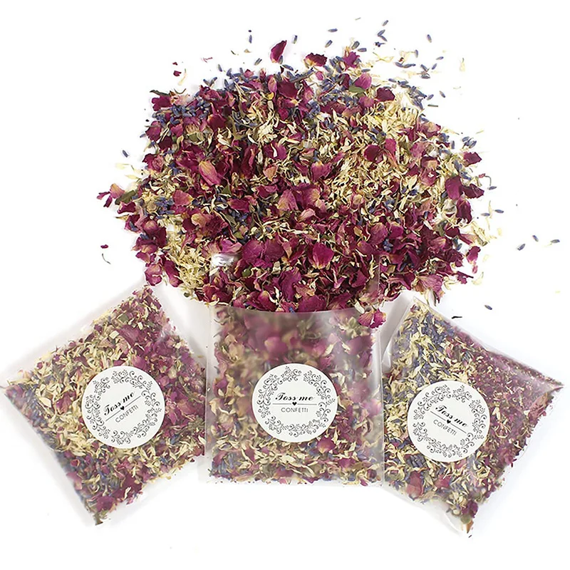 

Natural Wedding Confetti Dried Flower Rose Petals Pop Bridal Shower Party Decora