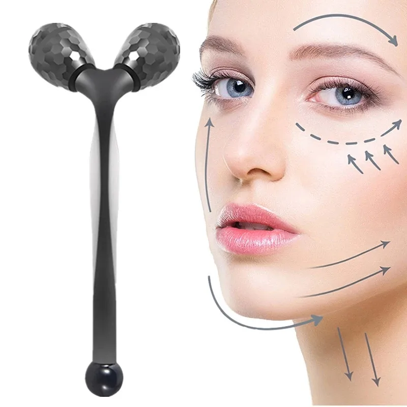 

360 Rotate Y Shape Roller Massager 3D Handheld Beauty Facial Skin Care Wrinkle Remover