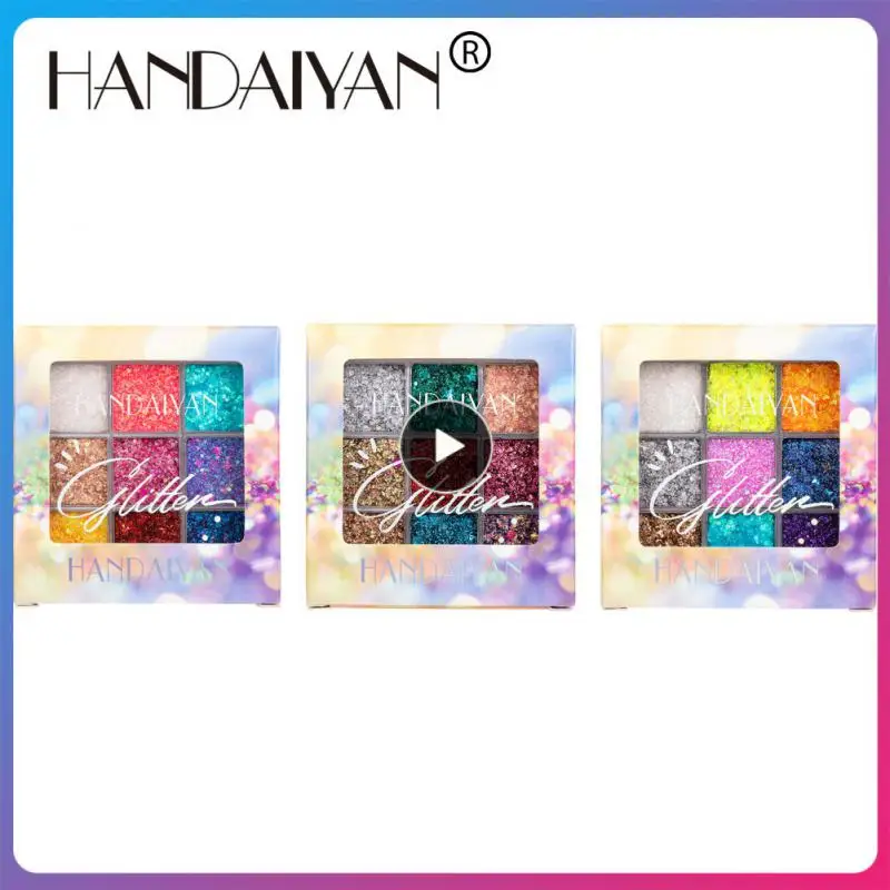 

9 Color Glitter Eyeshadow Palette Makeup Waterproof Sequins Eye Shadow Eye Pigments Cosmetic Easy To Color Eye Makeup Maquillaje