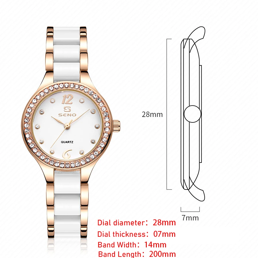 2023 New Ceramics Watch For Women Luxury Brand Waterproof Rose Gold Elegant Ladies Wrist Watches Relogio Feminino