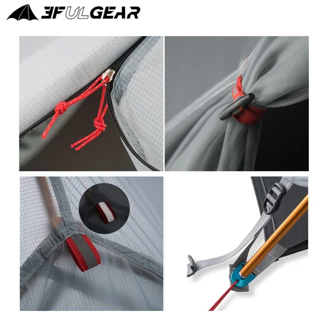 3F UL GEAR треккинговая палатка 1-местная зелёная/серая/оранжевая