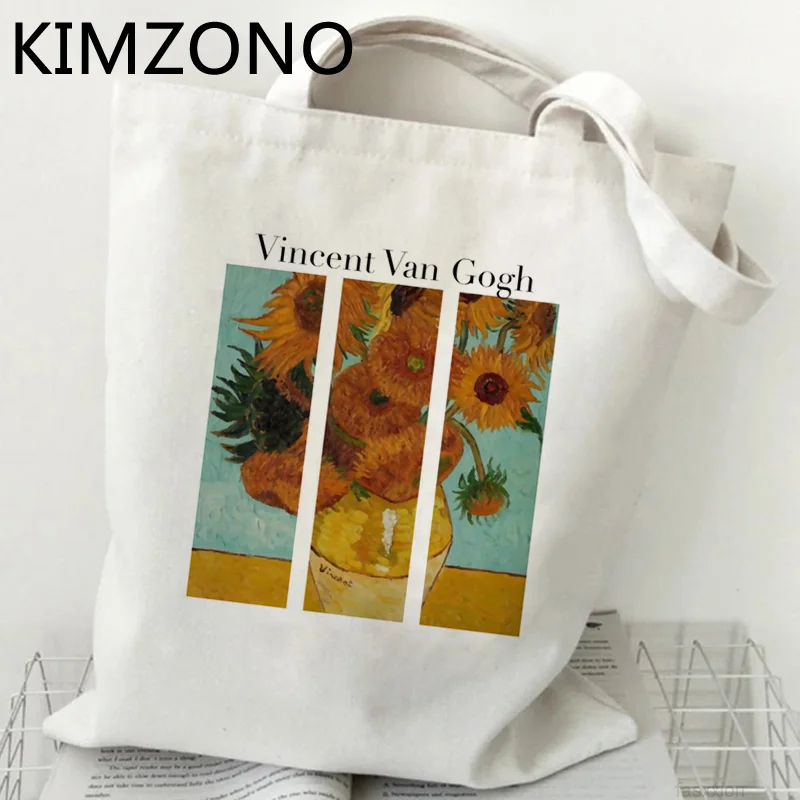 

Van Gogh shopping bag handbag grocery canvas cotton bolsas de tela bolso bag reciclaje fabric sacola bolsas ecologicas sac tissu