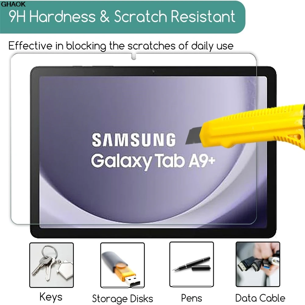Фото 2 шт. Защитная пленка из закаленного стекла для Samsung Galaxy Tab A11+ 2025 11 дюймов A9 Plus 2023, защитная пленка для планшета с защитой от царапин №5