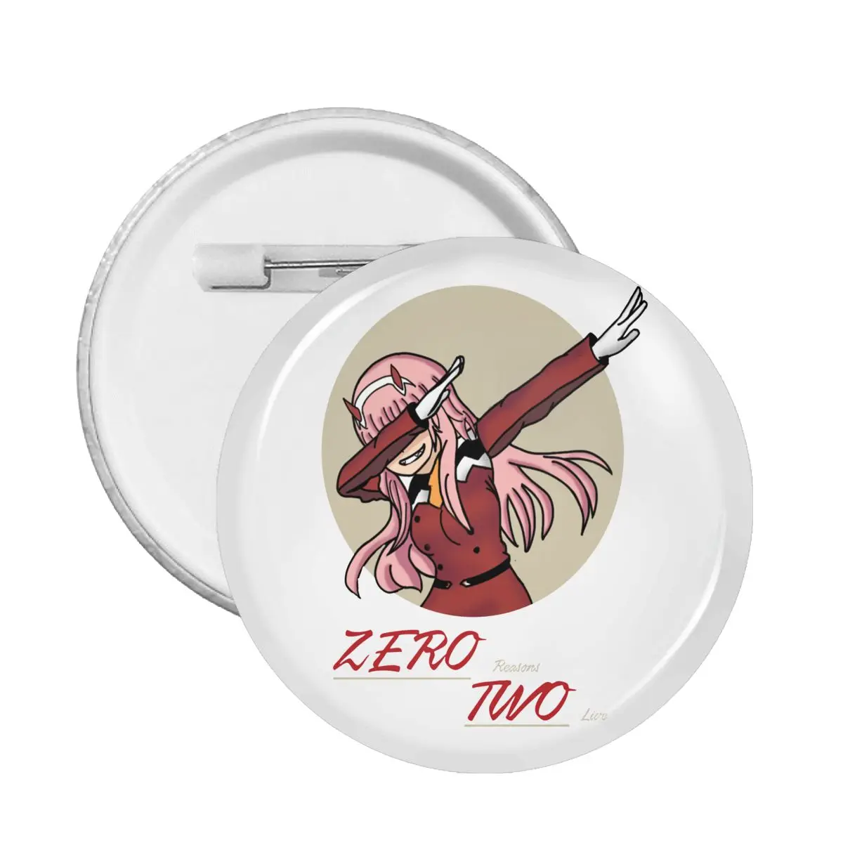

Darling In The Franxx Badge Zero Two Pins for Backpacks Funny Brooches 59mm Collar Badge Anime Fans Collections