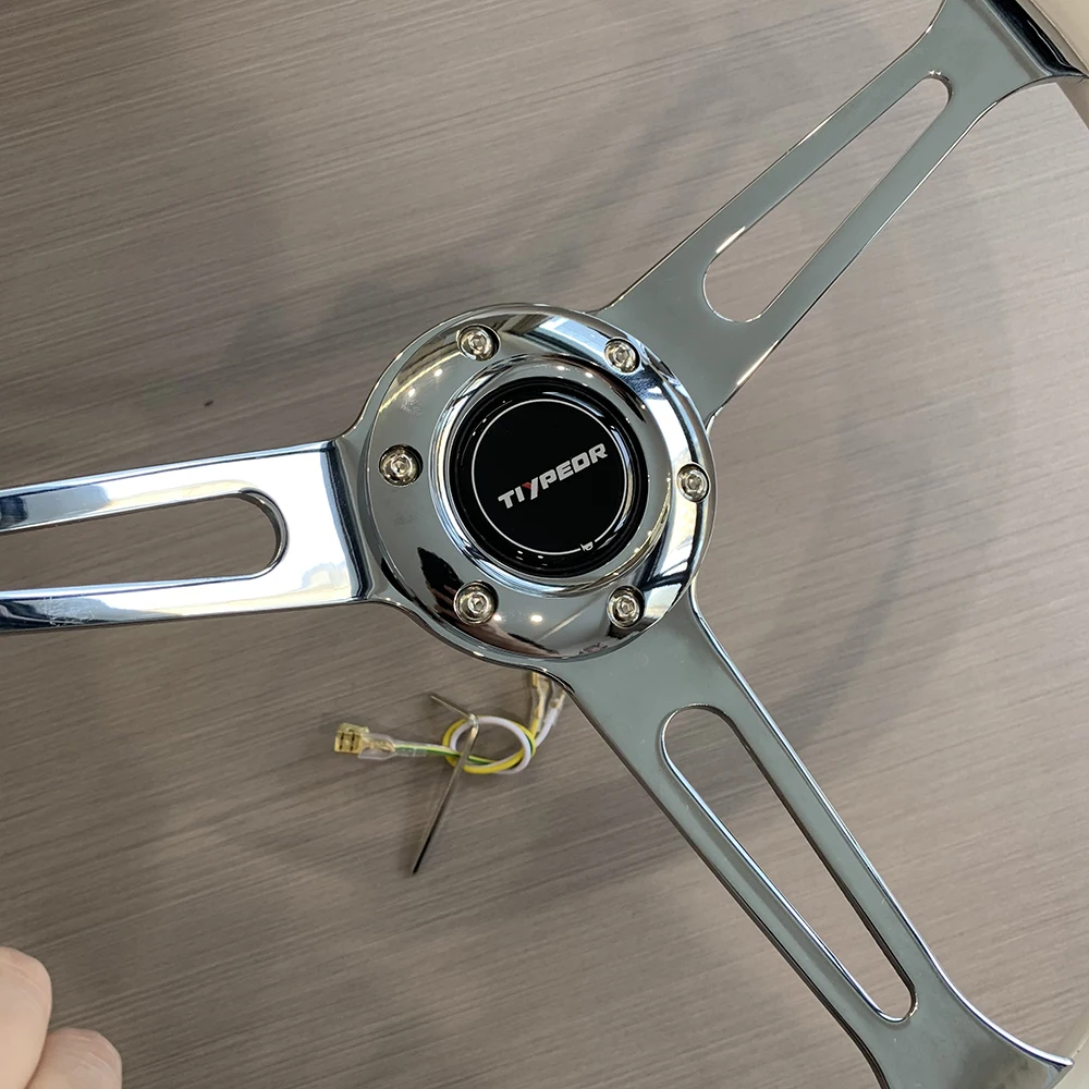 Белый винтажный руль 380 мм 15 дюймов классический Автомобильный в стиле ретро