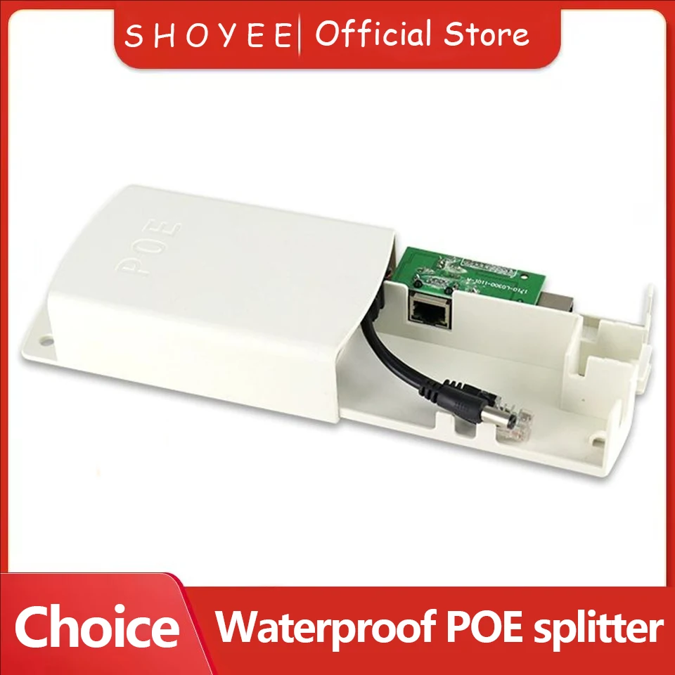

SHOYEE Водонепроницаемый POE разветвитель 48В-12В