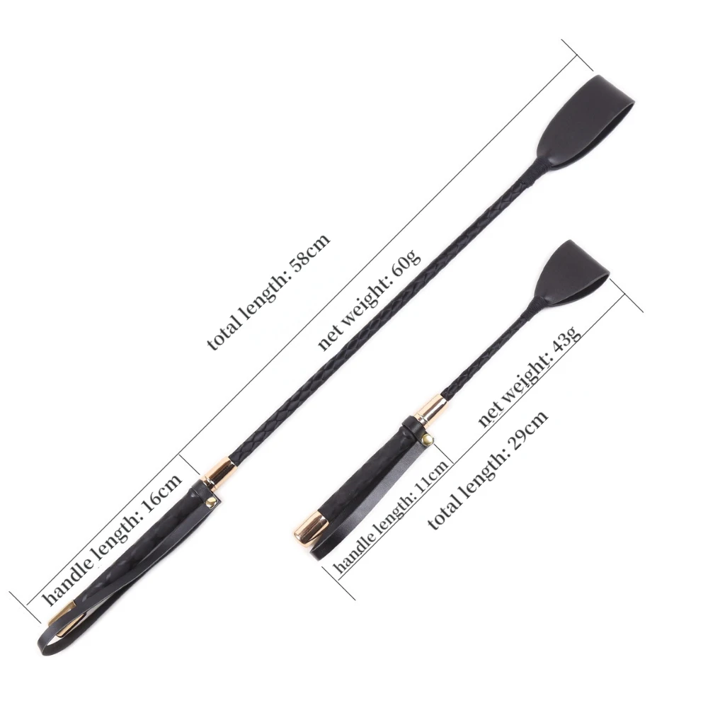 Кожаные кнуты 30-60 см 4 размера длинная лошадь спагель флоггер SM-ограничитель