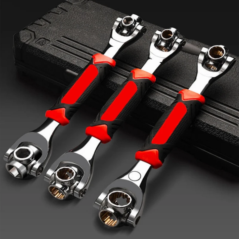 

Wrench 8 In 1 Tools Socket Works with Spline Bolts Torx 360 Degree 6-Point Universial Furniture Car Repair 250mm Outdoor Tools