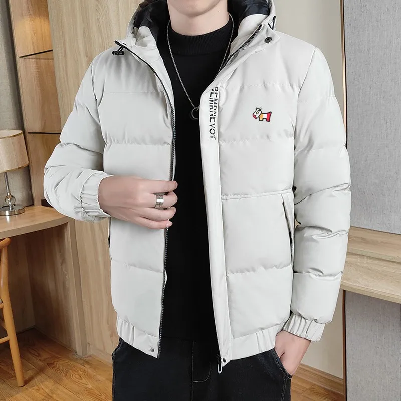 2022 New Men's Autumn/winter Classic Solid Color Cotton Jacket Men's Warm Large Size High Quality Jacket Men's Cotton Jacket
