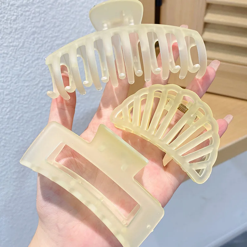 

Женская зеленая заколка для волос с крупной акулой, женская летняя матовая заколка для волос, зажим для задней головки, большой зажим для волос, зажим для волос