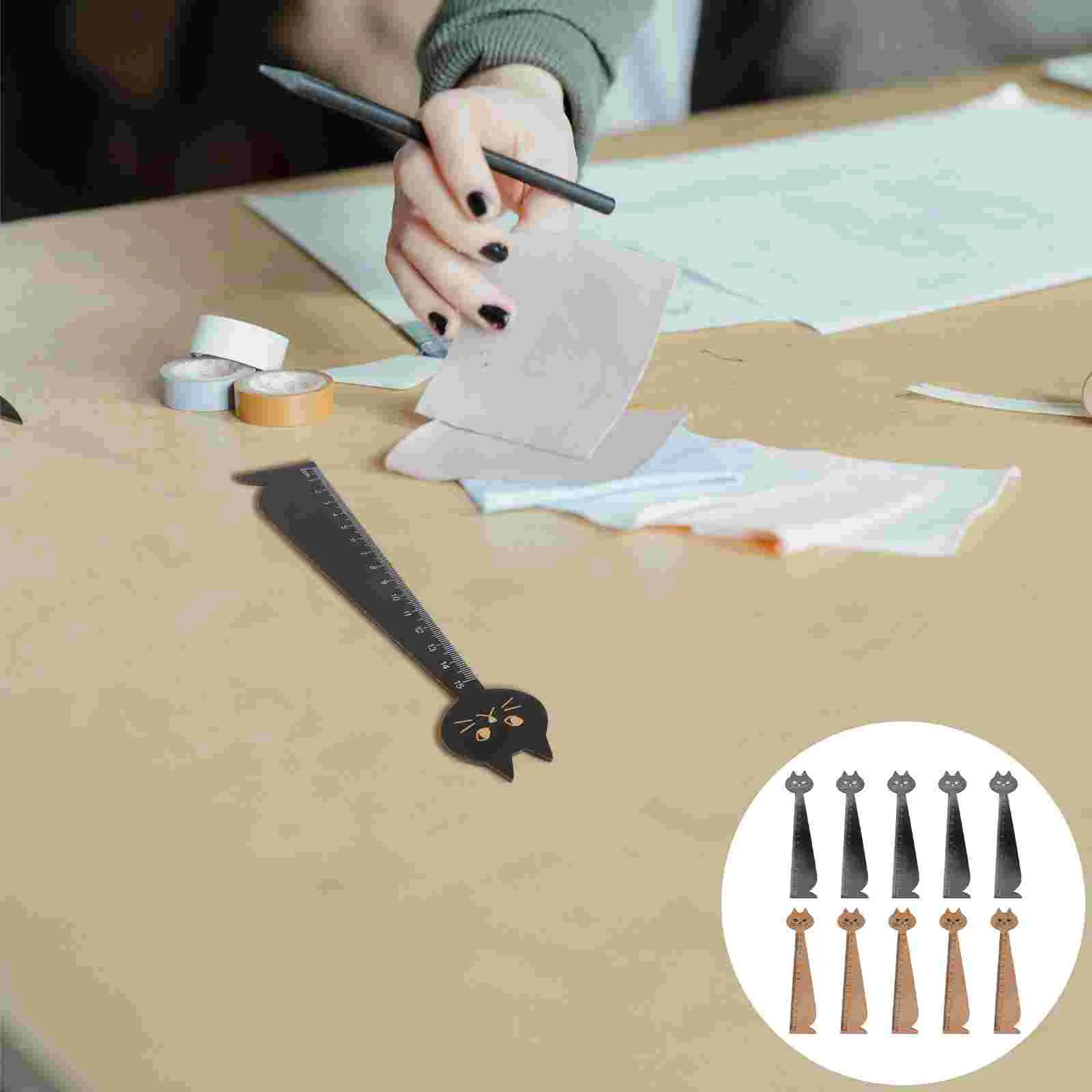 

Ruler Rulers Cartoon Kids Wood Cute Measuring Retro Drawing Tool Learning Handwriting Diy School Student Supplies Office Wooden