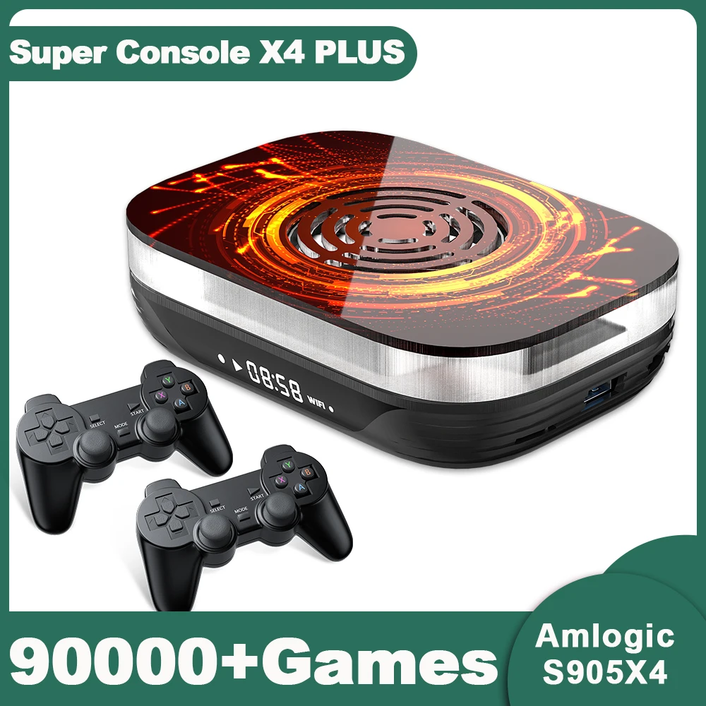 Super Console X4 Plus Plug and Play Retro Game Console  with 90000 Games for PSP/PS1/N64/Sega Saturn/DC 4K/8K Android 11 TV Box