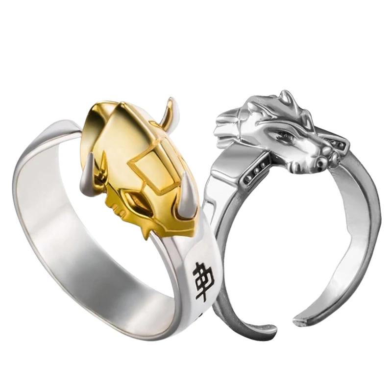Аниме Digimon цифровое кольцо монстра косплей мультфильм Garurumon унисекс регулируемые металлические кольца Ангел баранга Женские ювелирные аксессуары Аниме Digimon цифровое кольцо монстра косплей мультфильм Garurumon унисекс регулируемые металлические кольца Ангел баранга Женские ювелирные аксессуары