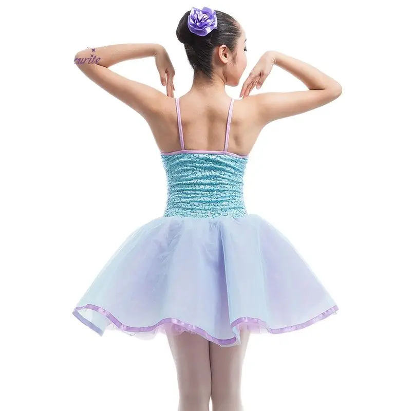 Women stage performance sequin ballet tutu girl dance costume new ballerina | Тематическая одежда и униформа