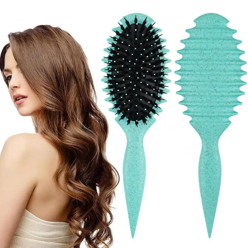 Щетка для укладки вьющихся волос с мягкой щетиной женщин Антистатический массаж