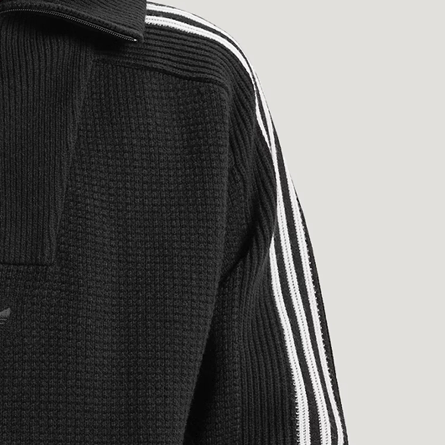 Фото Толстовка Adidas Authentic Three Leaves с короткой молнией, свободного кроя, для мужчин и женщин, KS5340 №4