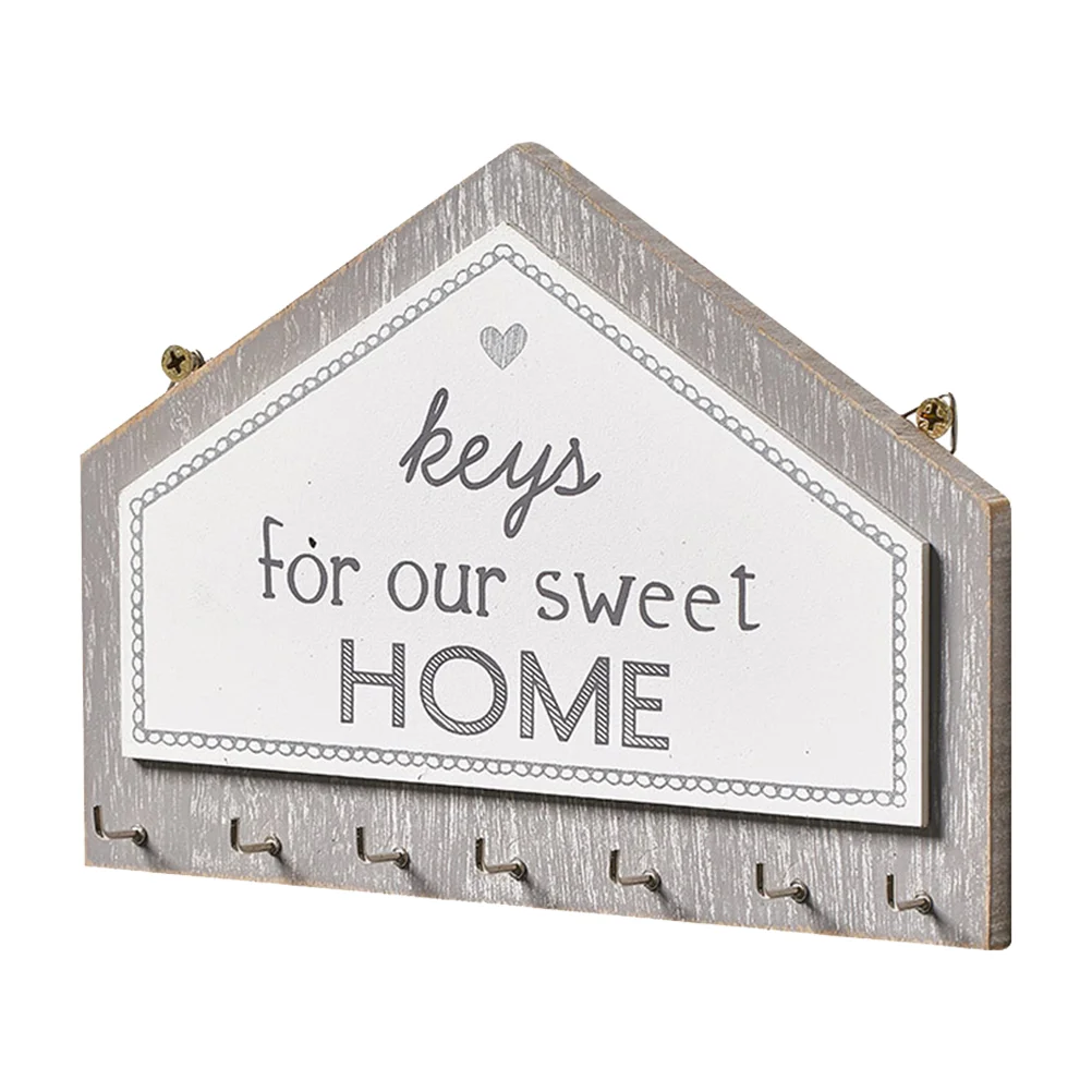 

Decoration Home Back Door Hooks Towel Entryway Rail Wall Mounted Wood Household