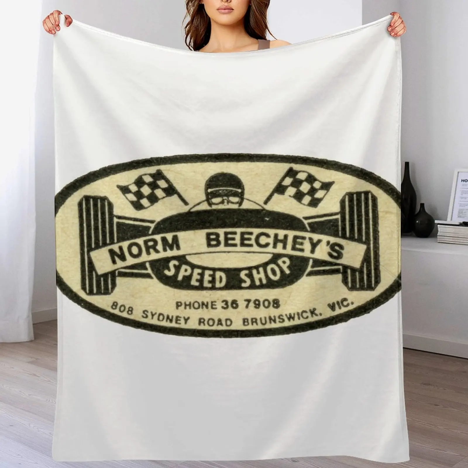 Stormin' Norm Beecheys Speed Shop Австралийское одеяло мягкое винтажное тепловое для