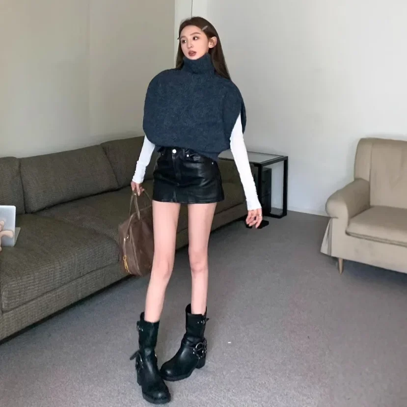 Винтажный элегантный дизайн чувственный свободный крой вязаный