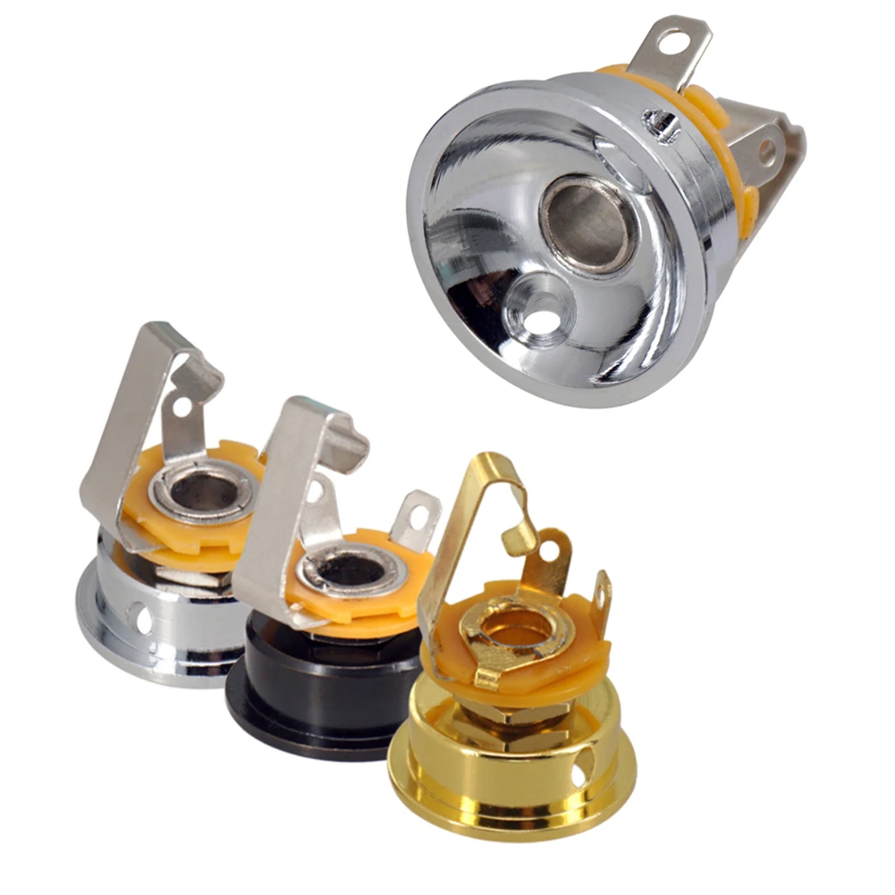 

Guitar Jack Plug Socket 30x26mm Electro Sockets Jack Plate Holder Musical Instruments Guitar Accessories