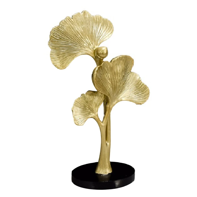 Скандинавский орнамент гинкго билоба скульптура листьев домашний декор