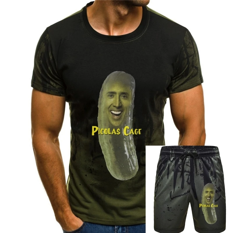 

Picolas Cage Nicolas Cage Men T Shirts Pickle Pickolas Vintage Tee Shirt Short Sleeve T-Shirts Pure Cotton Plus Size Tops