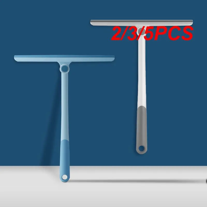 

Household Glass Squeegees Clean Car Glass Tile Wiper Water Scraper Bathroom Mirror Cleaner With Silicone Blade & Holder Hook