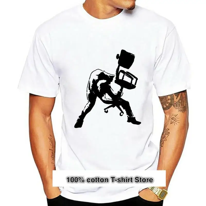 

Camiseta Banksy de silla de office, camisa длиться Joe Strummer, de Knives pequeñas a XXL