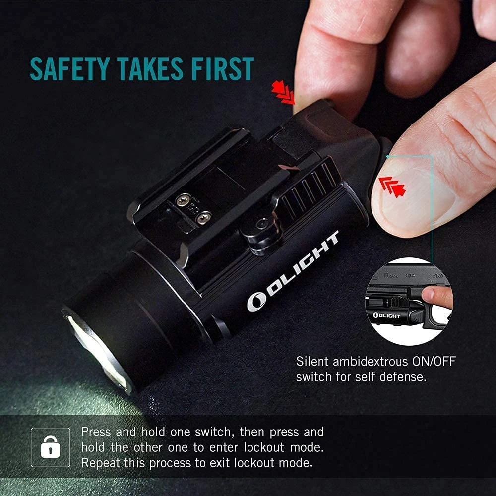 OLIGHT PL-PRO Valkyrie 1500 люмен тактическая направляющая альтернативный пистолет-фонарик