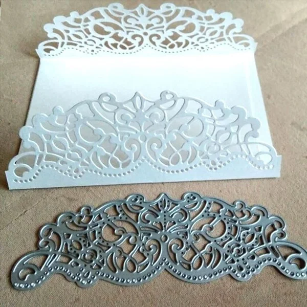 Customized Carbon Steel Mould 140*48mm Lace Frame Cutting Die Scrapbook Embossing Die Cutting Die Mould DIY Decoration Card