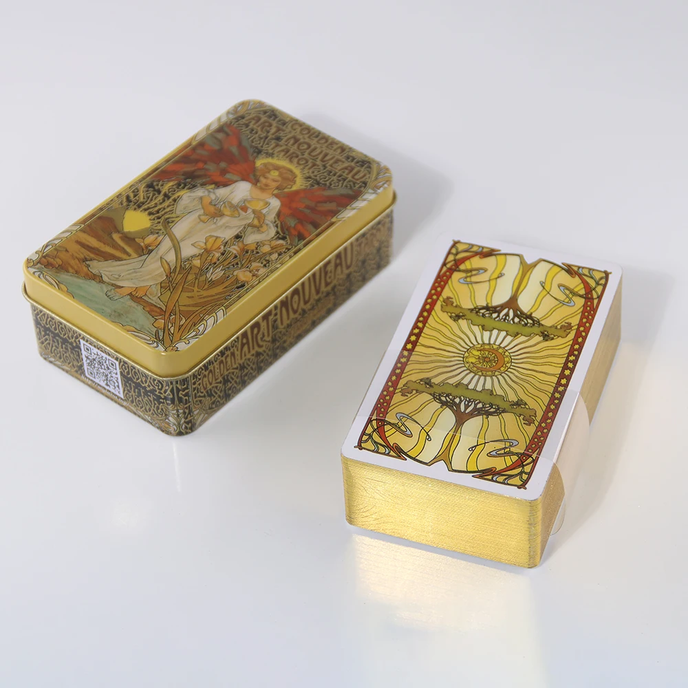 

78 шт., позолоченные карты-Таро для гадания